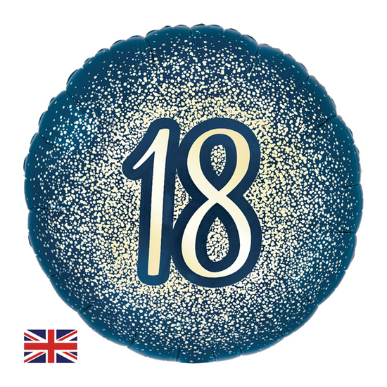 Oaktree Age 18 Navy & Gold 18" Foil Balloon