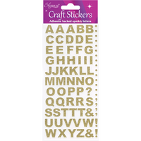 Eleganza Bold Gold Craft Letter Stickers