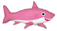 Flexmetal Foil Balloon Pink Smiling Shark 42"