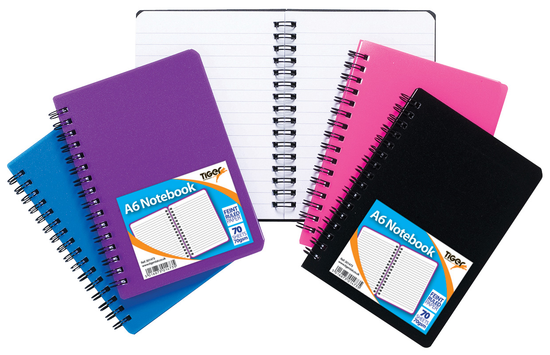 Twin Wire Notebook A6 70 Sheet 10pk