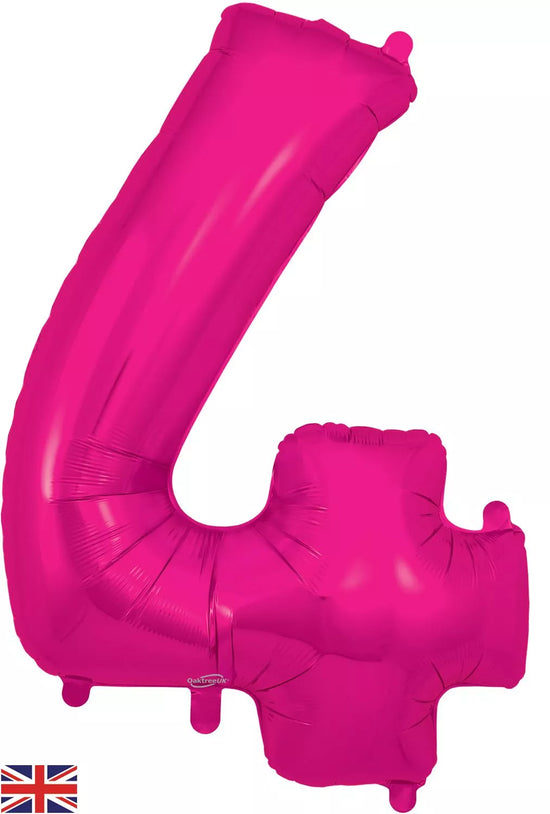 Oaktree Foil Balloon New Pink 34" Number 4