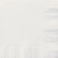 Unique 20 Pack Luncheon Napkins Bright White