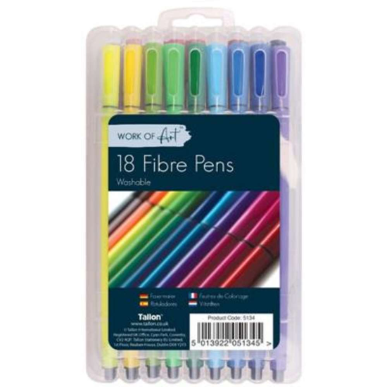 18 Fibre Pens Washable