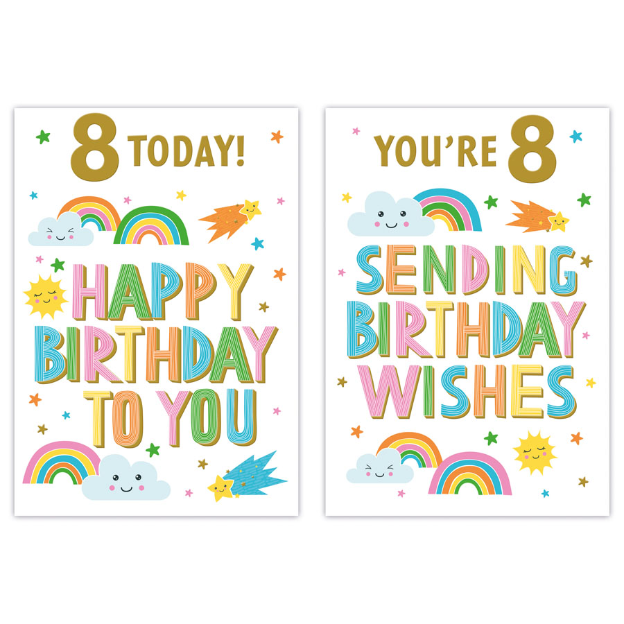 Poppyhill C50 Birthday Age 8 12pk
