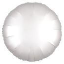 Anagram Foil Balloon Satin Luxe White Round 18"