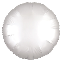 Anagram Foil Balloon Satin Luxe White Round 18"