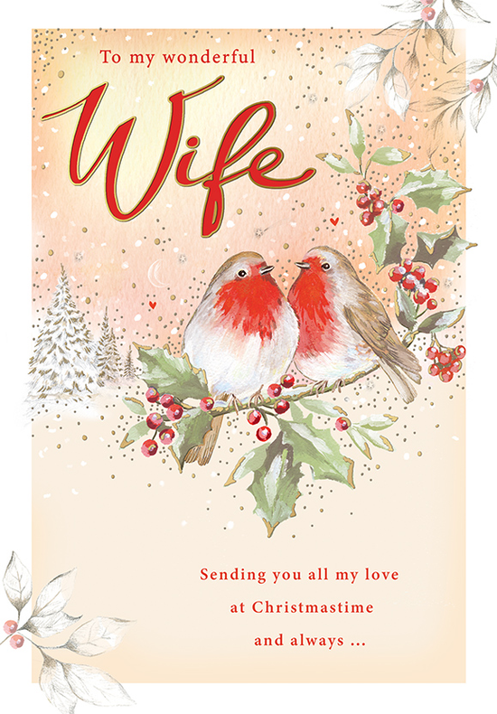 Regal 6 Pack C75 Cards Christmas Wife