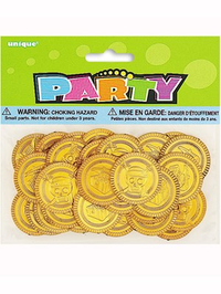 Unique Party Favours Pirate Treasure Coins 30pk