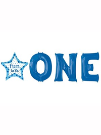Anagram Foil Balloon Bouquet Blue Fun To Be One