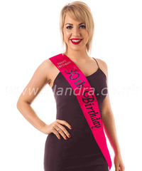 Alandra Satin Sash 30th Birthday Hot Pink