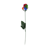 Artificial Rose In Acetate 45cm Rainbow 24pk