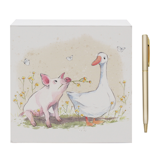 Memo Pad Pig & Duck