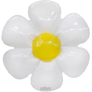 Foil Balloon 24" Shape Air-Filled White Daisy