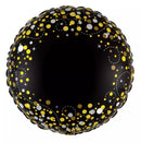 Oaktree Fizz Black Gold 18" Foil Balloon