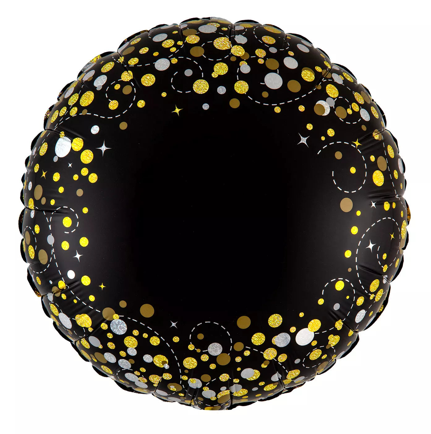 Oaktree Fizz Black Gold 18" Foil Balloon