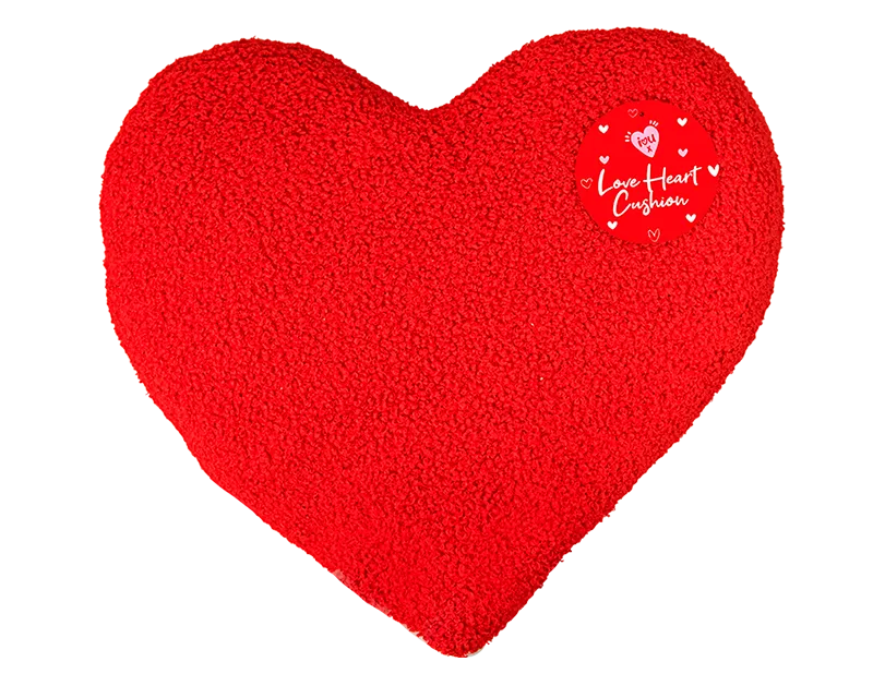 Gem Imports Cushion Boucle Love Heart 33x37.5cm