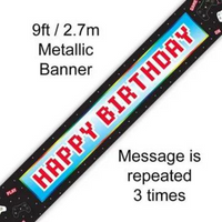 Oaktree Banner Happy Birthday Games Controller 9ft