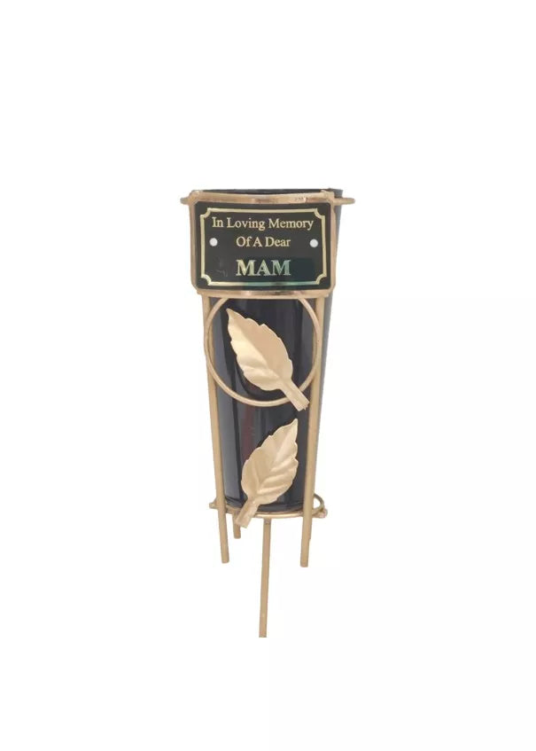 David Fischoff Grave Vase Mam 36cm keepsake with intricate design, suitable for memorials or remembrance displays.