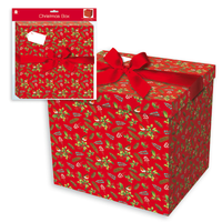 Box Xmas 27x27x27cm Ho Ho Ho
