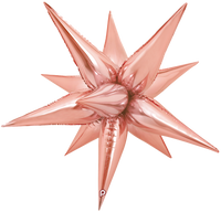 Prima Foil Balloon Rose Gold Starburst 26"
