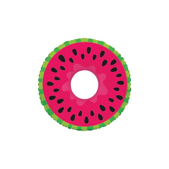 CTI Foil Balloon Watermelon Rubber Ring 10"