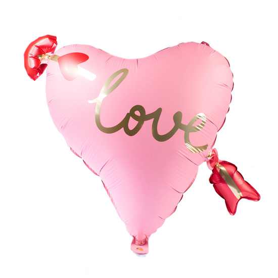 Valentines Heart With Arrow 30" Foil Balloon