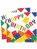 Block Party Happy Birthday Luncheon Napkins 16pk