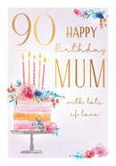 Regal 6 Pack Cards 9x6 Birthday Mum Age 90