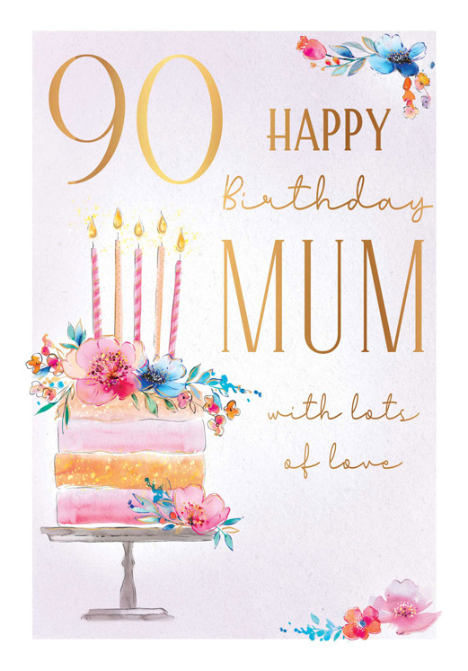 Regal 6 Pack Cards 9x6 Birthday Mum Age 90