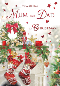 Regal 6 Pack C75 Cards Christmas Mum & Dad