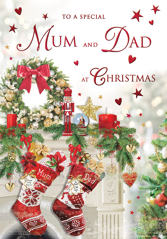 Regal 6 Pack C75 Cards Christmas Mum & Dad