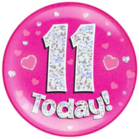 Oaktree Badge 11 Today Pink Jumbo 6