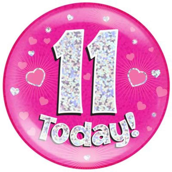 Oaktree Badge 11 Today Pink Jumbo 6