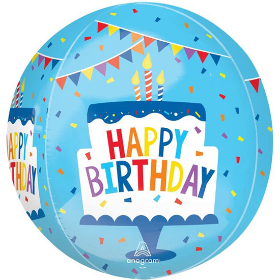 Anagram Birthday Tiered Cake 15" Orbz Balloon