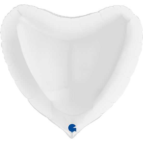 Grabo Foil Balloon White Heart 36"