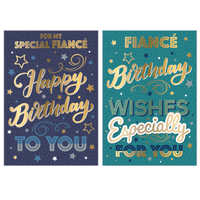 Poppyhill 12 Pack Cards C50 Birthday Fianc