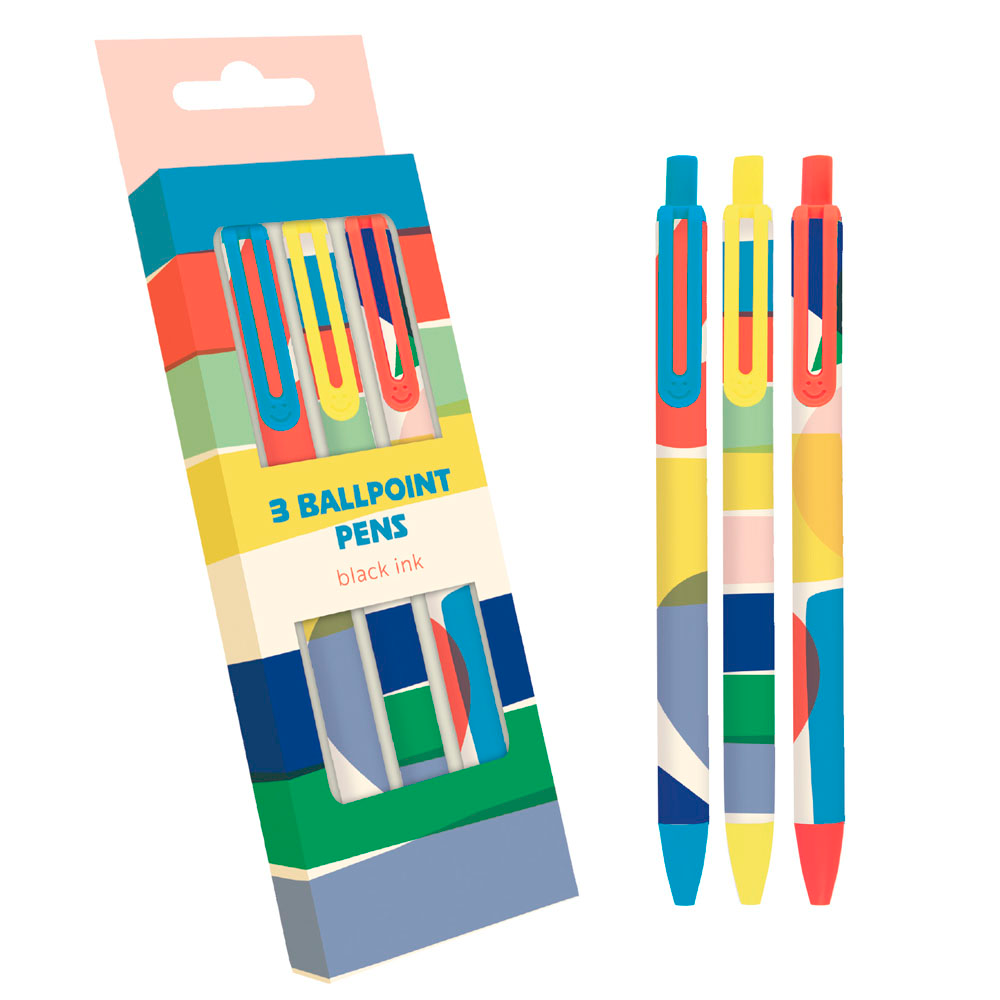 IG Design Group 3 Pack Ballpoint Pens Big Riso