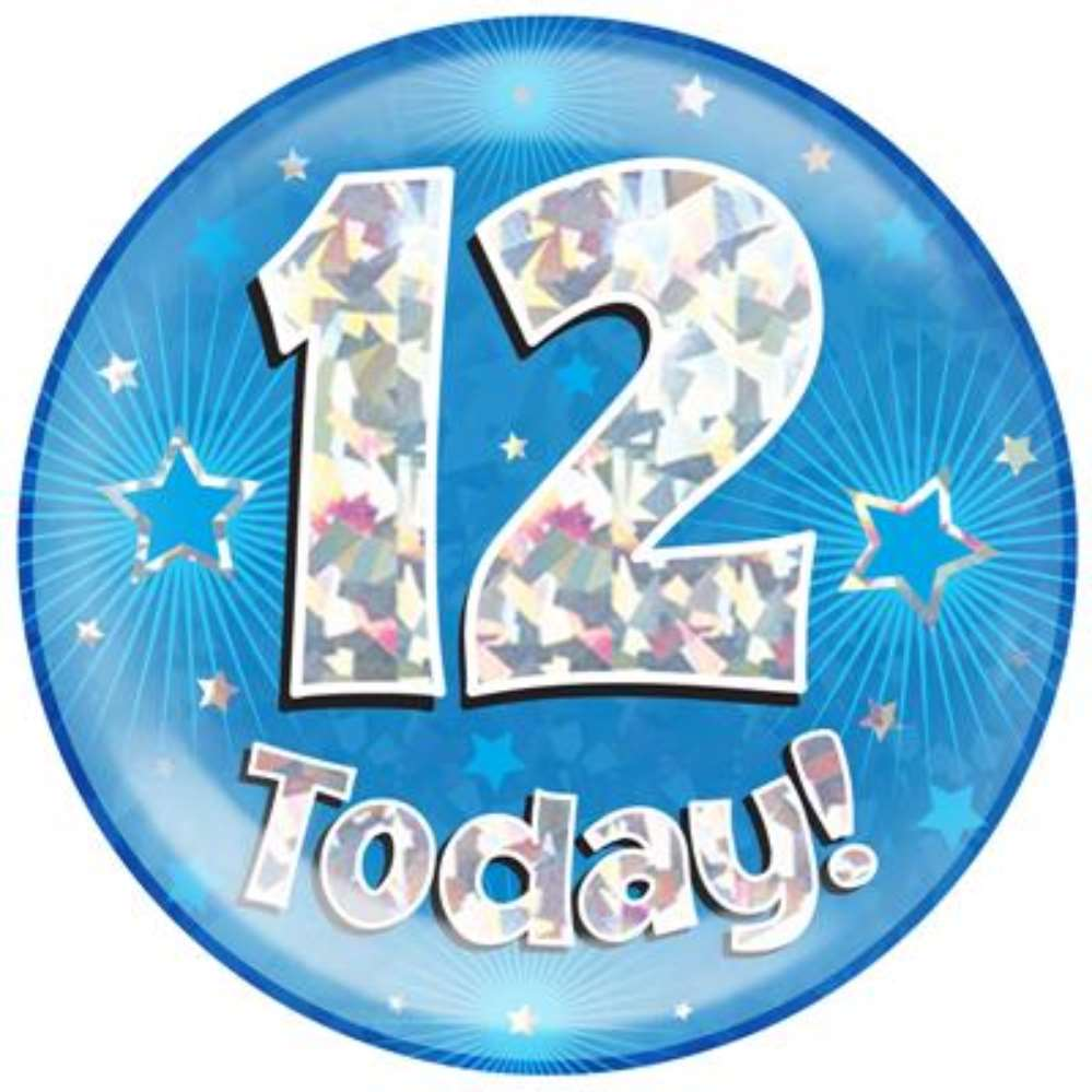 Oaktree Badge 12 Today Blue Jumbo 6