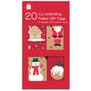 Gift Tags Kraft Festive Fun 20pk