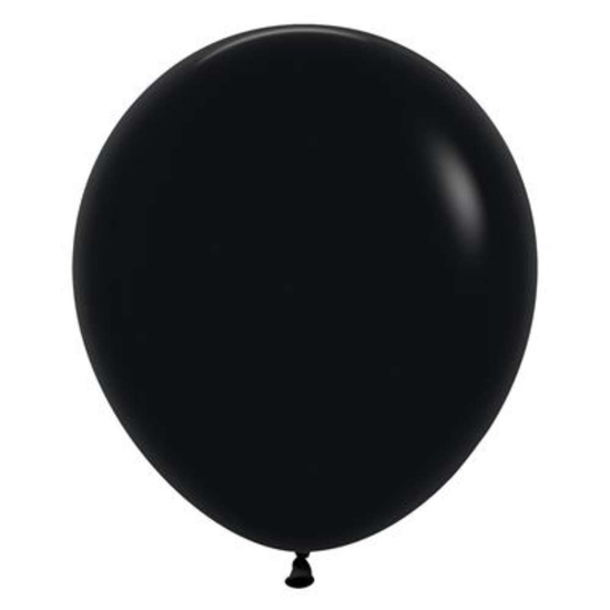 Sempertex Fashion Black 18" Latex Balloons 25pk