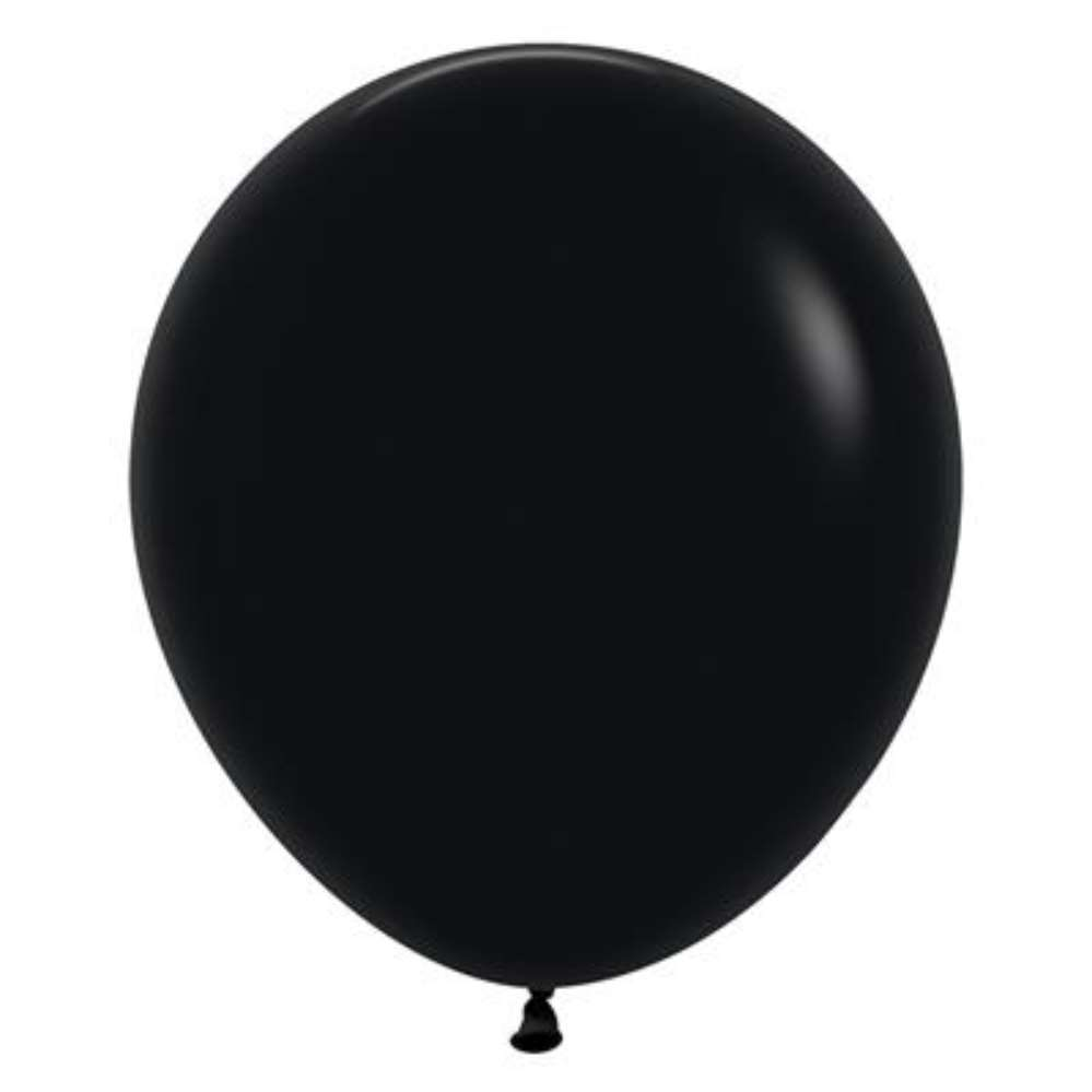 Sempertex Fashion Black 18" Latex Balloons 25pk