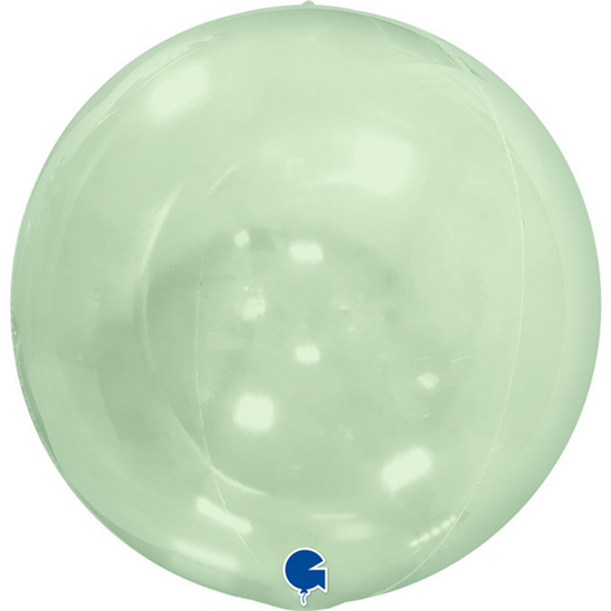 Grabo Green Clear Globe 15" Balloon - No Valve