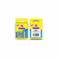 Set of 12 brightly coloured Tallon chalks in various vibrant shades, perfect for drawing and classroom use.