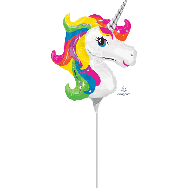 Anagram Foil Balloon Rainbow Unicorn (Loose) 9"