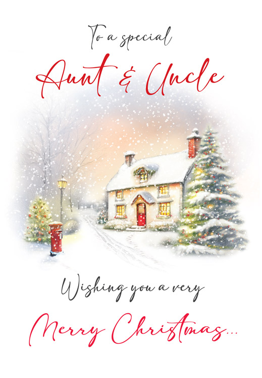 Regal 6 Pack C75 Cards Christmas Aunt & Uncle