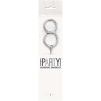 Unique Party Candle Sparkler Number 8 Silver 7