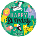 Foil Balloon 18" Round Happy Birthday Jungle