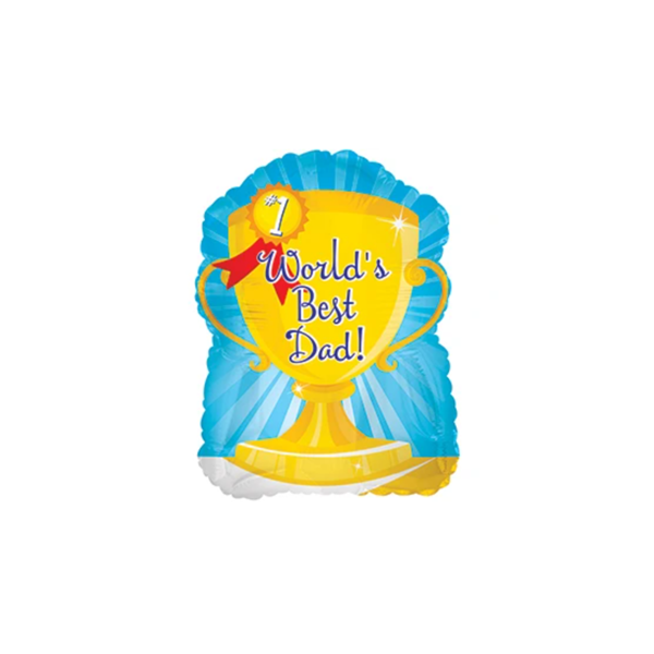 CTI Foil Balloon Worlds Best Dad 9"