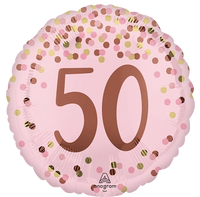 Anagram Foil Balloon Pretty Pink 50th Birthday 18