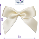 Italian Options 12 Pack Ribbon Bows Ivory 5cm